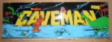 CAVEMAN Pinball Machine Game Marquee Header GLASS #1307 for sale  
