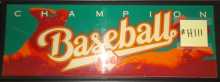 CHAMPION BASEBALL Arcade Machine Game Overhead Header for sale #H111 by SEGA  