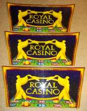 CROMPTON'S ROYAL CASINO Coin Pusher Arcade Machine Game Overhead Header - Lot of 3 for sale  