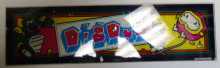 DIG DUG Arcade Machine Game GLASS Overhead Header Marquee #G39 for sale by ATARI 