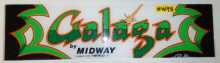 GALAGA Arcade Machine Game Overhead Marquee PLEXIGLASS Header for sale #W98  