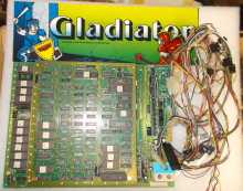GLADIATOR Arcade Machine Game BOARD, MARQUEE & HARNESS by GOTTLIEB - "AS IS"  