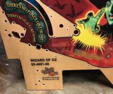 JERSEY JACK PINBALL WIZARD OF OZ Pinball Machine Game Playfield Production Reject #5098 signed by Jersey Jack for sale