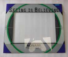 KONAMI SILENT SCOPE Arcade Machine Game GLASS P/N 830201 Marquee Bezel Artwork Graphic #5506 for sale 