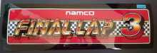 NAMCO FINAL LAP 3 Arcade Machine Game Overhead Marquee Header $5465 for sale