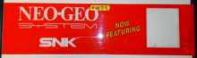 NEO GEO SYSTEM Arcade Machine Game Overhead Header PLEXIGLASS for sale #W79 by SNK