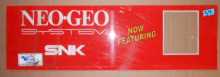 NEO GEO SYSTEM Arcade Machine Game Overhead Marquee Header PLEXIGLASS for sale #54  