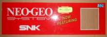 NEO GEO SYSTEM Arcade Machine Game Overhead Marquee Header PLEXIGLASS for sale #55  