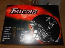 NFL FALCONS Pinball Machine Game Translite Backbox Artwork