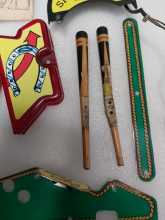 SEGA CUE BALL WIZARD Pinball Machine MISC. PLASTIC LOT & WOOD CUE STICKS #5798 for sale