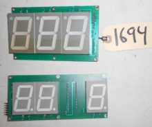 SMOKIN TOKEN Redemption Arcade Machine Game PCB Printed Circuit DISPLAY Boards #1694 - Lot of 2 for sale 