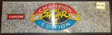 STREET FIGHTER II CHAMPION EDITION Arcade Machine Game Overhead Header for sale by CAPCOM #H55