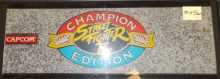 STREET FIGHTER II CHAMPION EDITION Arcade Machine Game Overhead Header for sale by CAPCOM #H56