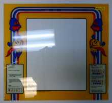 SUPER PAC-MAN PACMAN Arcade Machine Game Glass Marquee Bezel Artwork Graphic #G25 by BALLY for sale