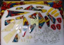 THE AMAZING SPIDER-MAN Pinball Machine Game PLASTIC Lot #S37 by GOTTLIEB 
