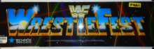 WWF WRESTLEFEST Arcade Machine Game Overhead Header PLEXIGLASS for sale #W61 